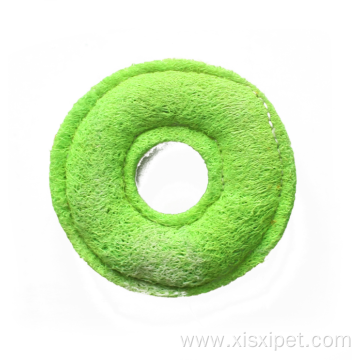 natural non-toxic loofah sponge circular dog toy